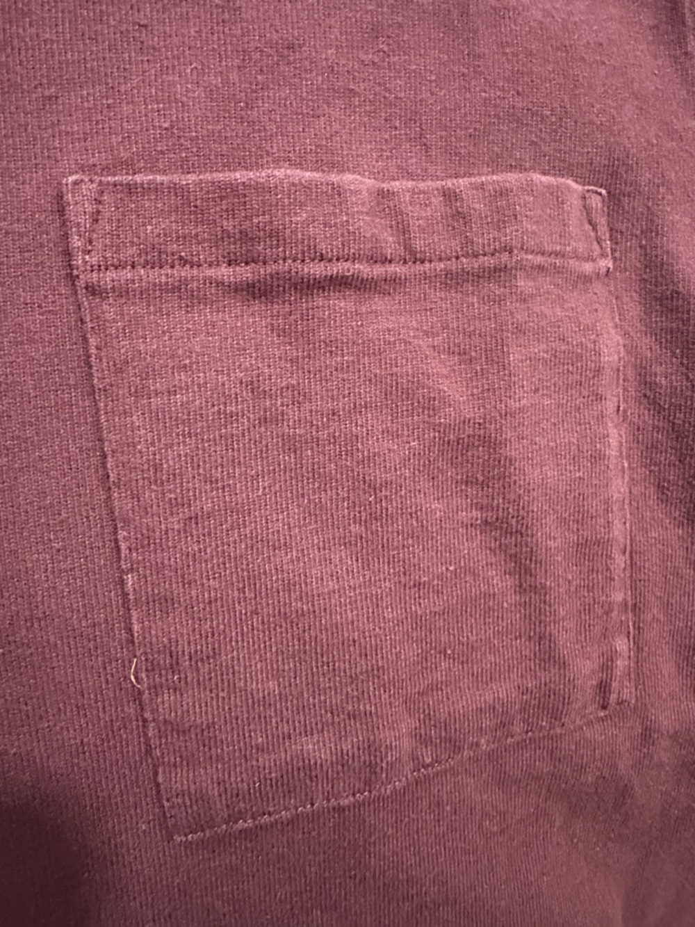 Madewell Allday Crewneck Pocket Tee Wine Men Size L - Picture 5 of 11